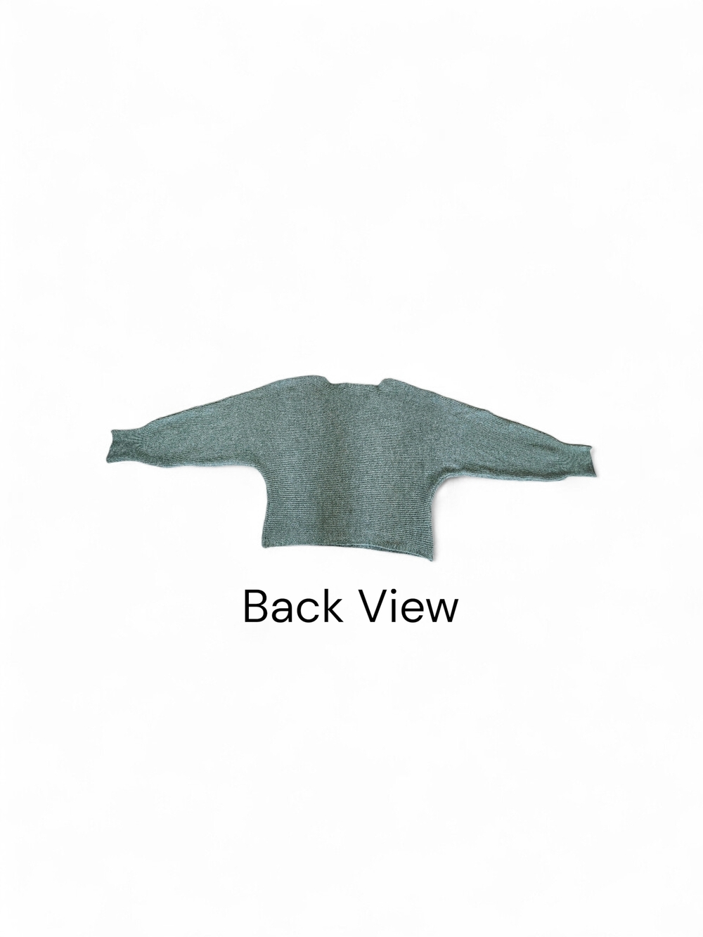 Mango Sage Green Knit Sweater Fits XS-SM Batwing Dolman Sleeve - Picture 5 of 7